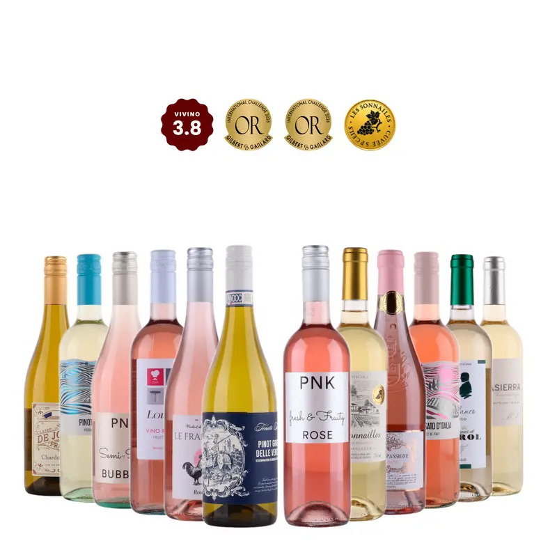 Dittvins XL Sommarlåda - 6 rosé och 6 vita viner 🌸✨🥂
