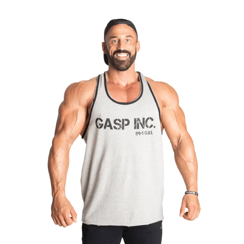 Division Jersey Tank - Greymelange/Black