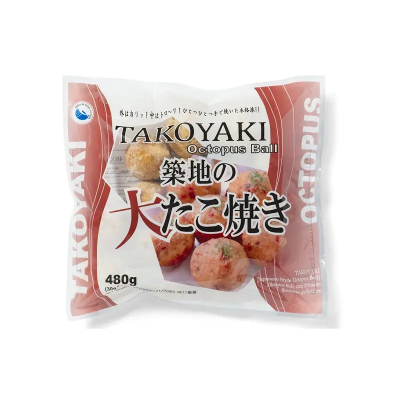 Djupfrysta Takoyaki bläckfisk bullar 480g, Nakori