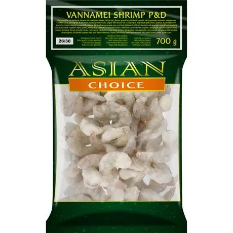 Djupfrysta Vannamei Räkor (P&D) 26/30 700g, Asian Choice
