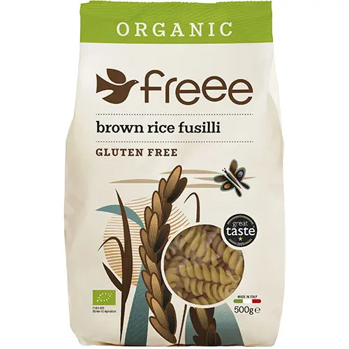 Doves Farm Brunt Ris Fusilli Skruvar Glutenfri Doves EKO | 500 g