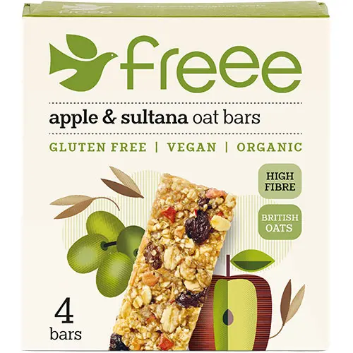 Doves Farm Glutenfri Havrebar med Äpple & Sultanas Ekologisk från Organic | 140 g