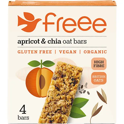 Doves Farm Havrebar med Aprikos & Chiafrön Ekologisk Glutenfri från Organic | 140 g