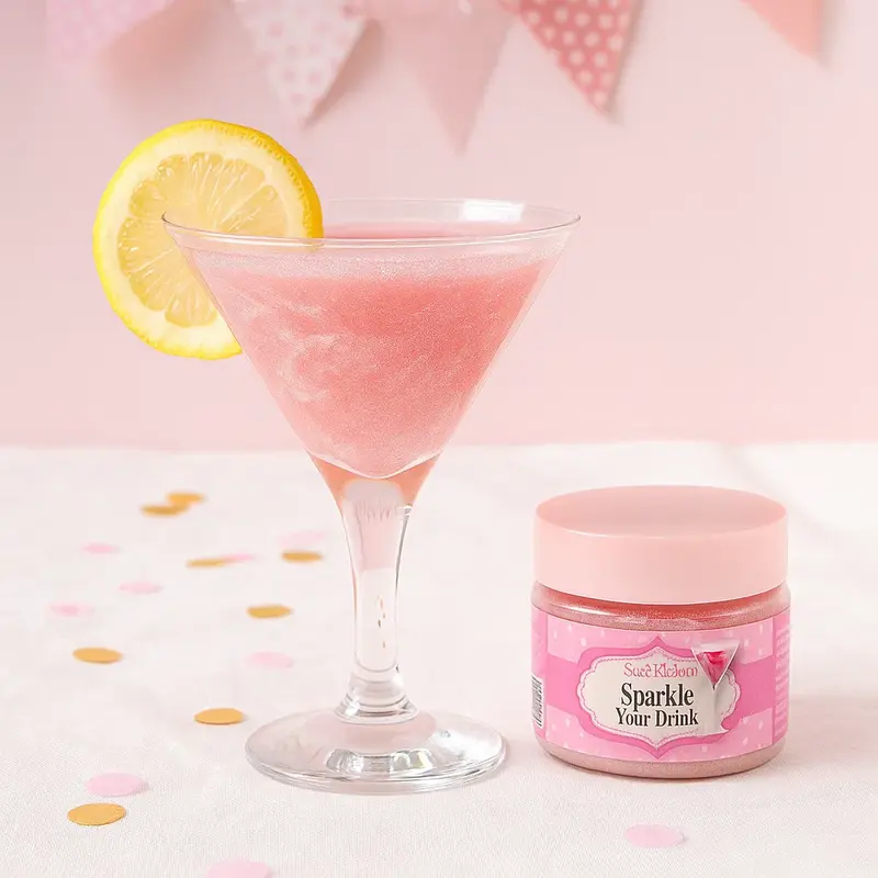 Drinkglitter Sparkle your drink Rosa