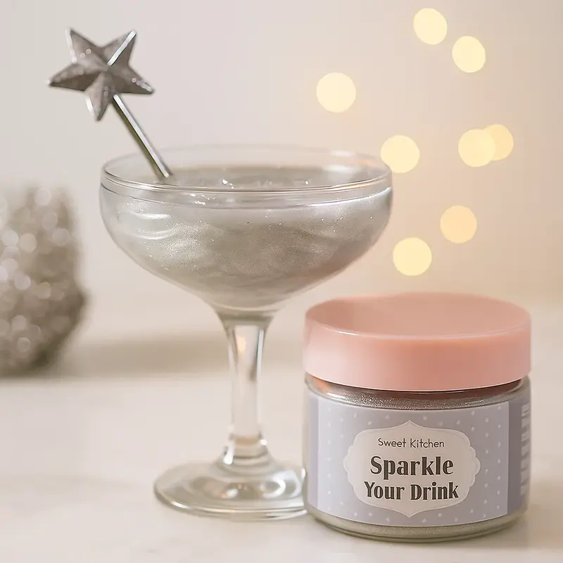 Drinkglitter Sparkle your drink Silver