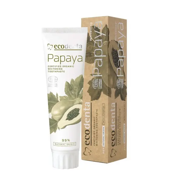 Ekologisk blekande tandkräm, papaya, 75 ml