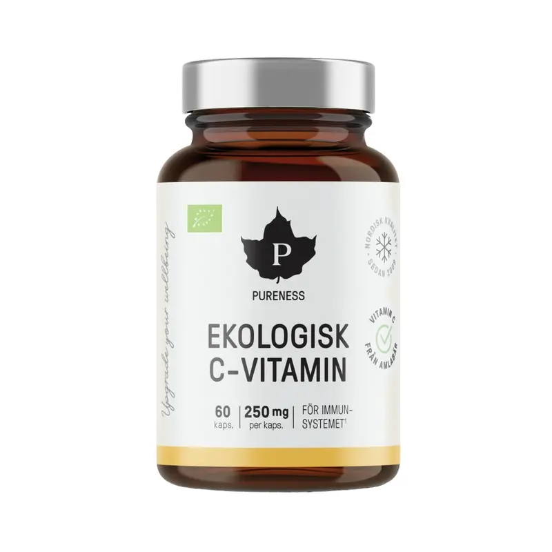 Ekologisk C-vitamin 60 kapslar - Pureness