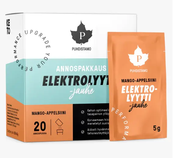 Elektrolytpulver dospåsar 20x5g, mango och apelsin