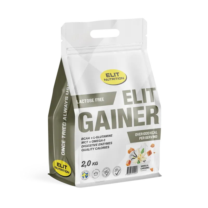 ELIT GAINER - Vanilj Karamell- Laktosfri - 2000 g