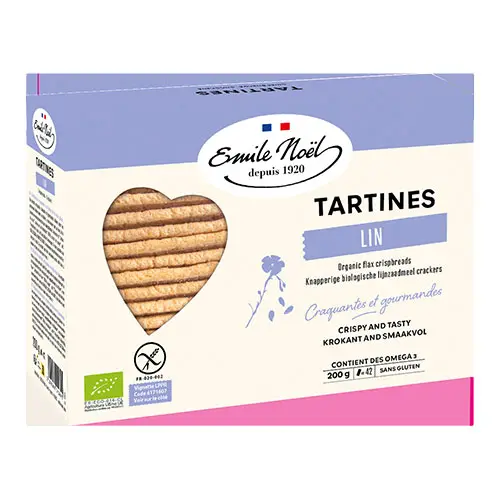 Emile Noël Knäckebröd m linfrö med glutenfri Ekologisk | 200 g