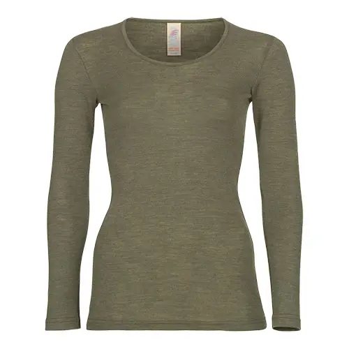 Engel Natur Blus Merinoull & Silke Olive | Stl. 34/36