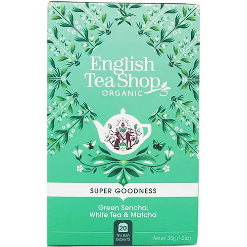 English Tea Shop Grön Sencha Vit Te & Matcha Ekologisk | 20 påsar