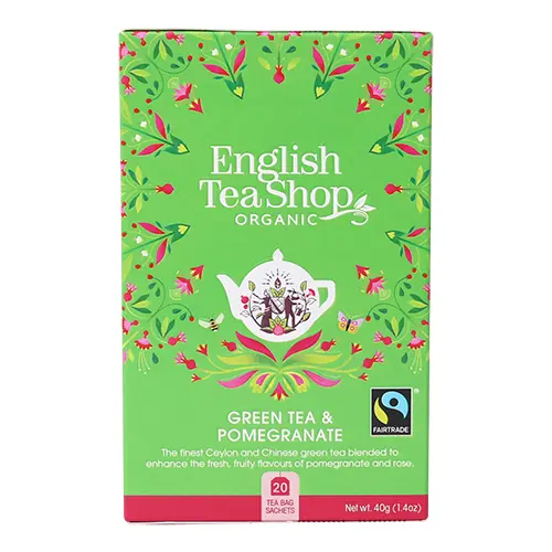 English Tea Shop Grönt Te & Granatäpple, 20 Påsar Ekologisk | 20 påsar