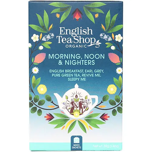 English Tea Shop Morning Noon & Nighters Tea, Ekologisk | 20 påsar