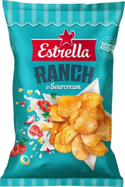 Estrella Ranch & Sourcream Chips 24 X 160 G