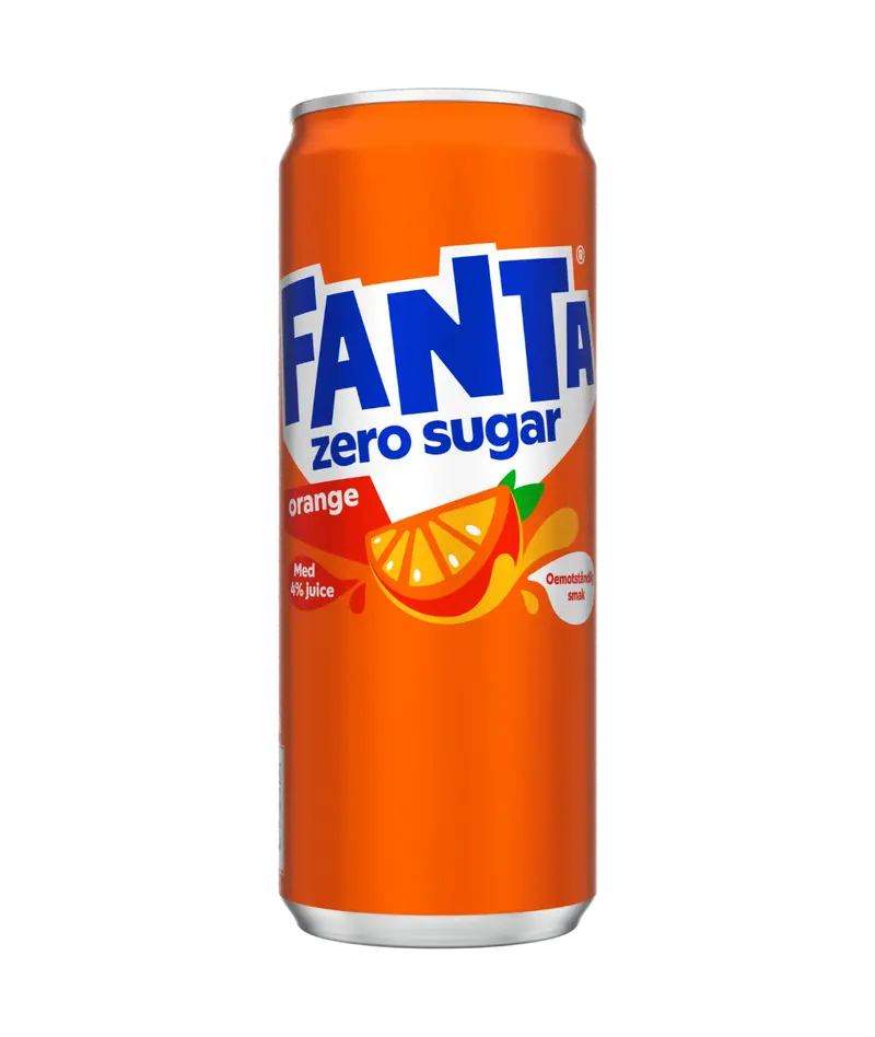 Fanta Apelsin Zero 33cl burk 20-pack