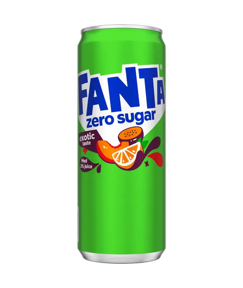 Fanta Exotic Zero 33cl burk 20-pack