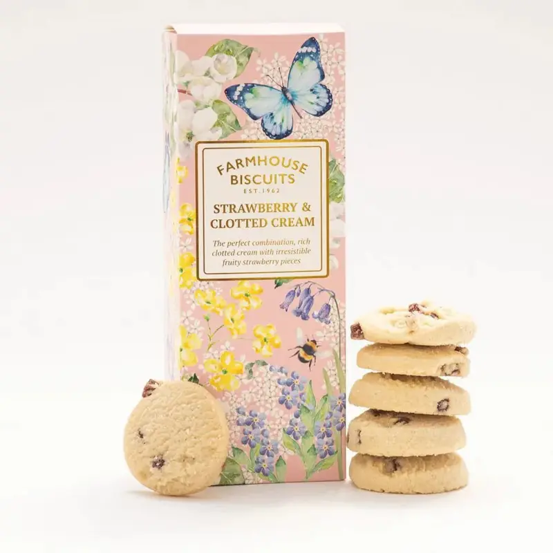 FARMHOUSE BISCUITS STRAWBERRY & CLOTTED CREAM 150G