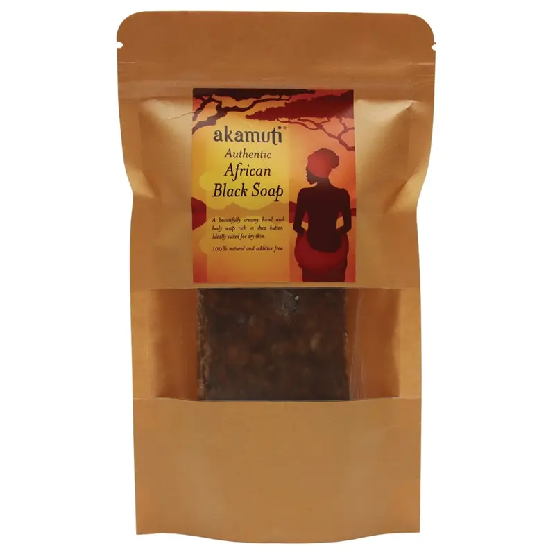 Fast Afrikansk Tvål / African Black Soap 130 gram - Akamuti