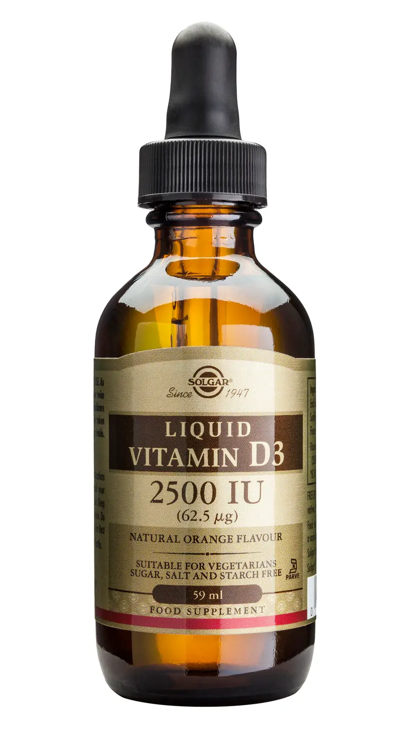 Flytande Vitamin D3, 2500 IU (62.5 µg), naturlig apelsin smak, 59 ml