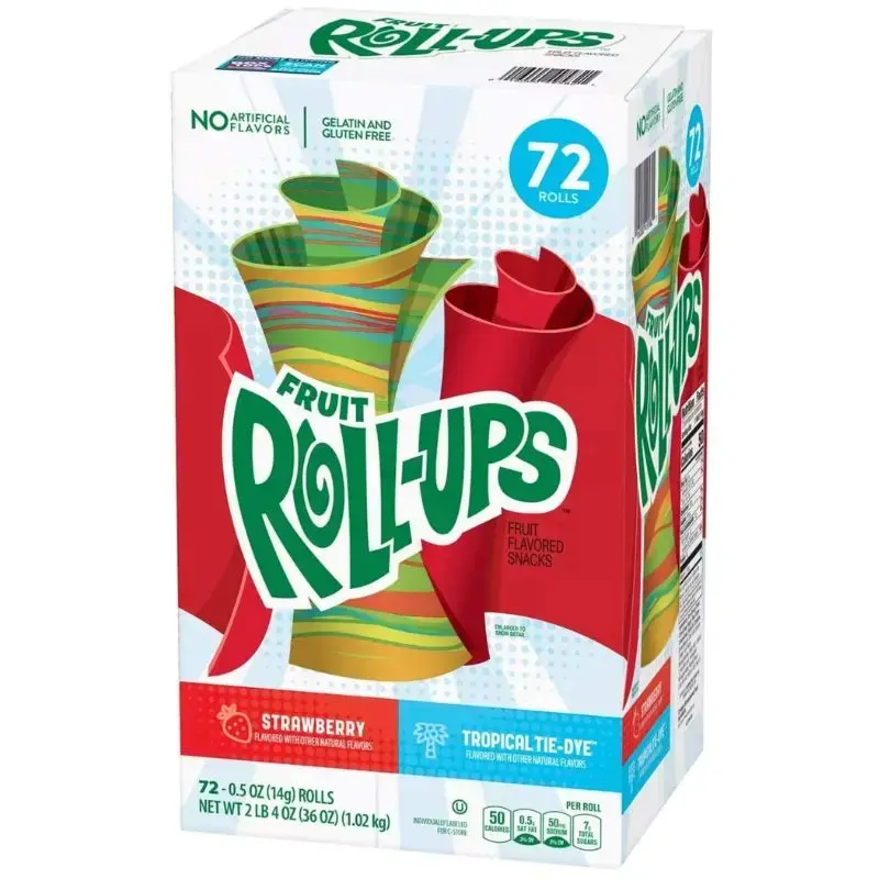 Fruit Roll-Ups Strawberry & Tropical Tie-Dye 72st