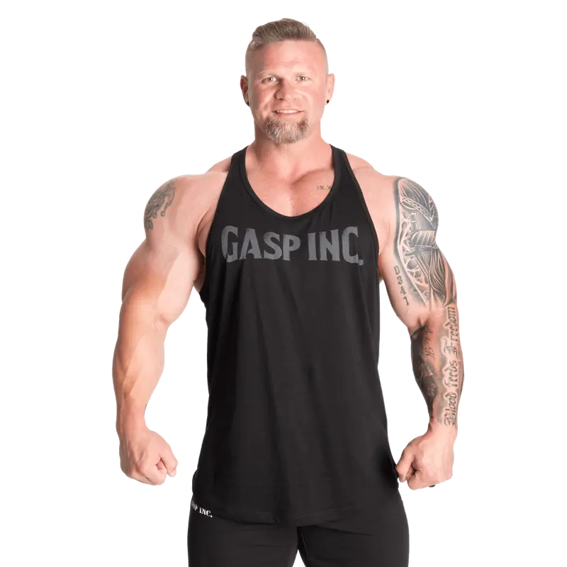 GASP Essential T-Back - Black/Grey