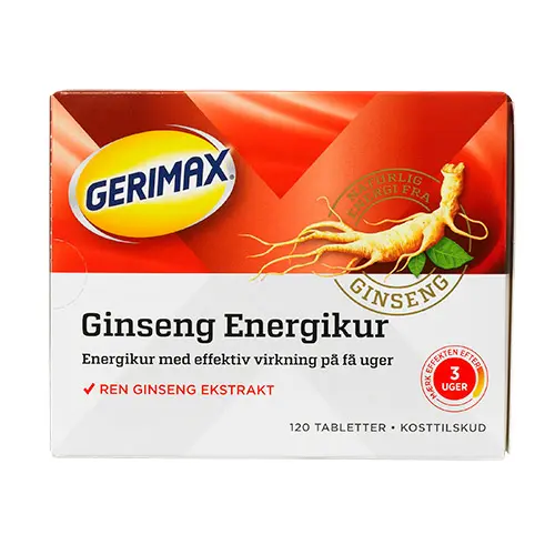 Gerimax Röd Ginseng Energikur | 120 tabletter