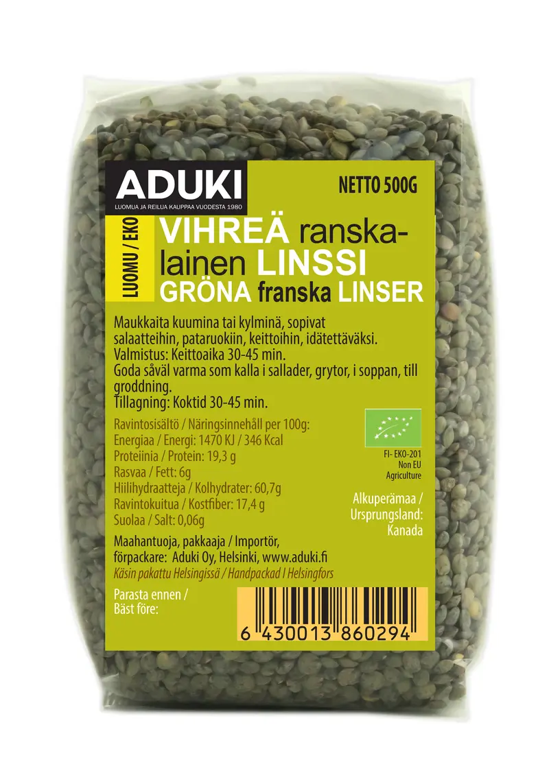 Gröna linser, 500 g