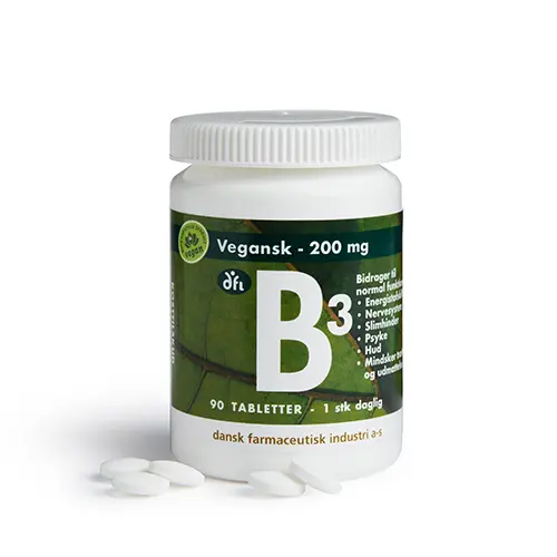 Grønne dfi vitaminer B3 Depotablett 200 Mg | 90 tabletter