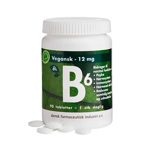 Grønne dfi vitaminer B6 12mg Vegansk | 90 tabletter