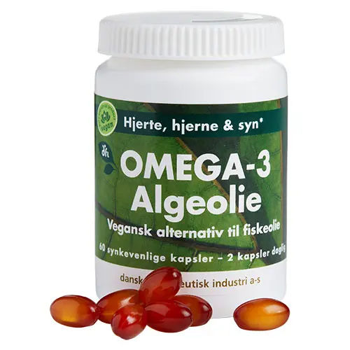 Grønne dfi vitaminer Omega-3 Algolja | 60 kapslar