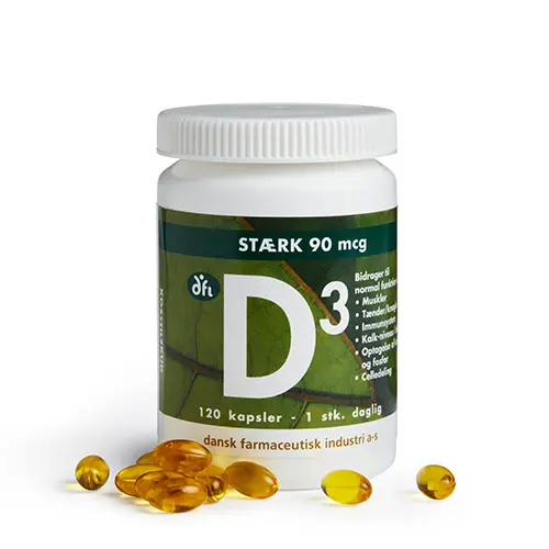 Grønne dfi vitaminer Vitamin D3 90 Mcg | 120 kapslar