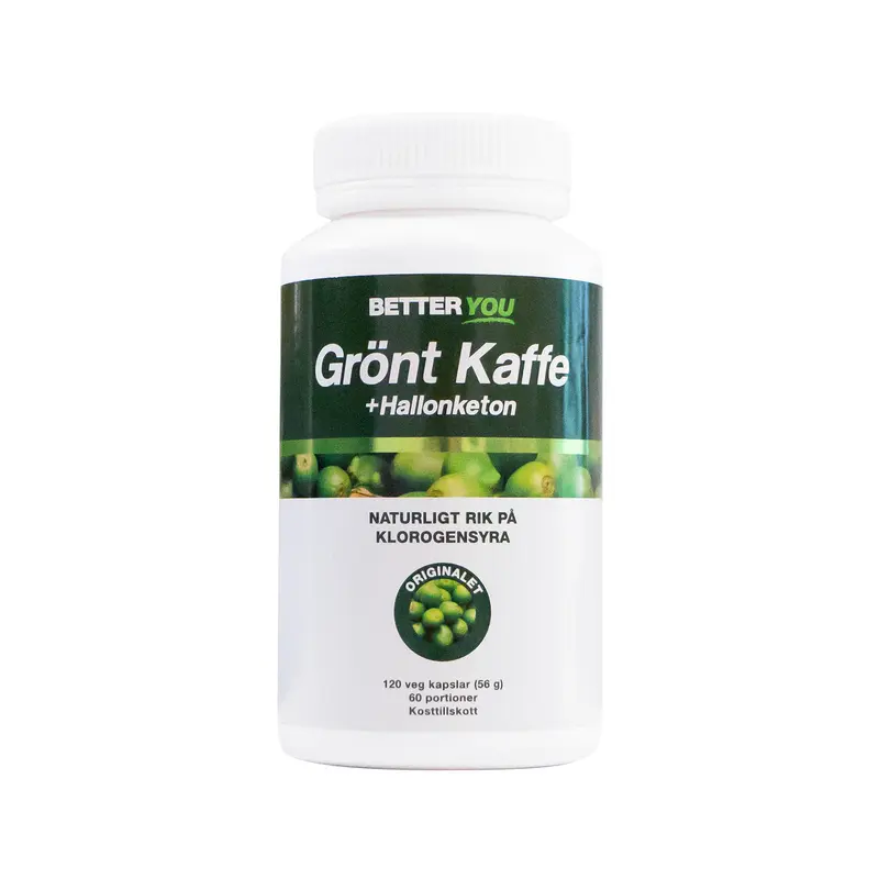 Grönt Kaffe + Hallonketon 120 kaps