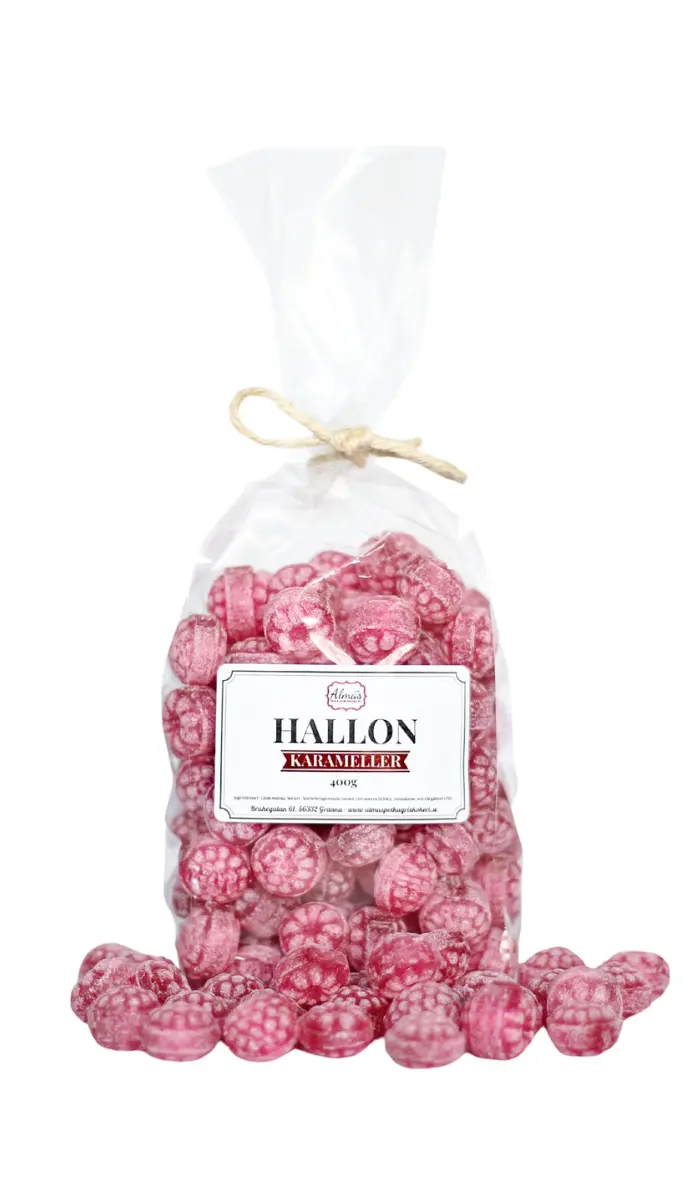 Hallon karameller - Storpack