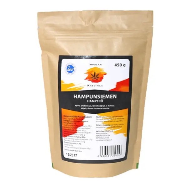 Hampafrö, hel, 300 g