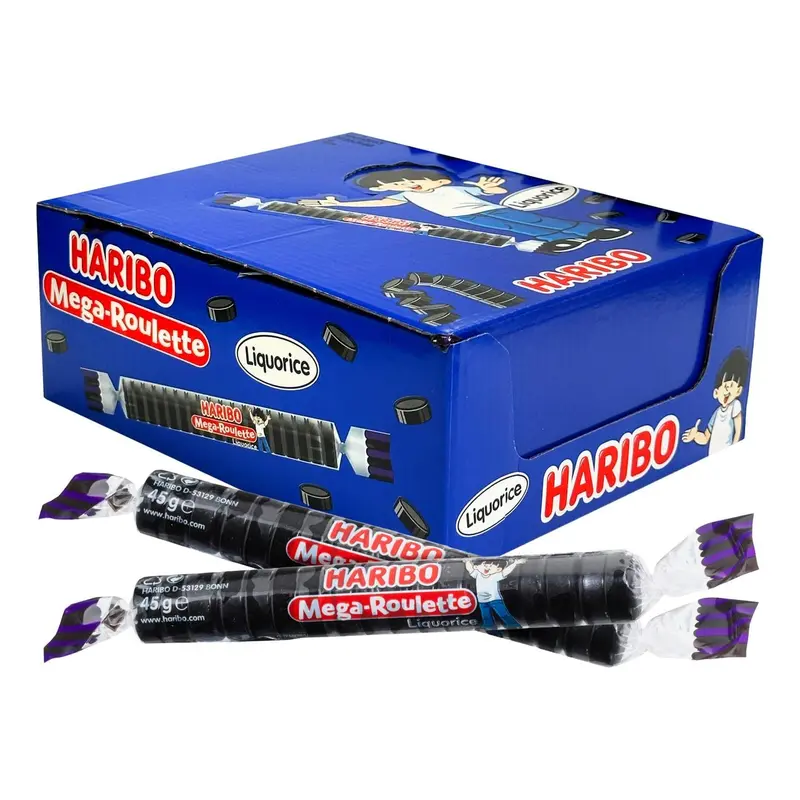 Haribo Mega Roulette Lakrits 45g 40-pack Storpack