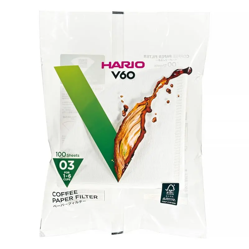 Hario Pappersfilter – V60-03 – 100-pack