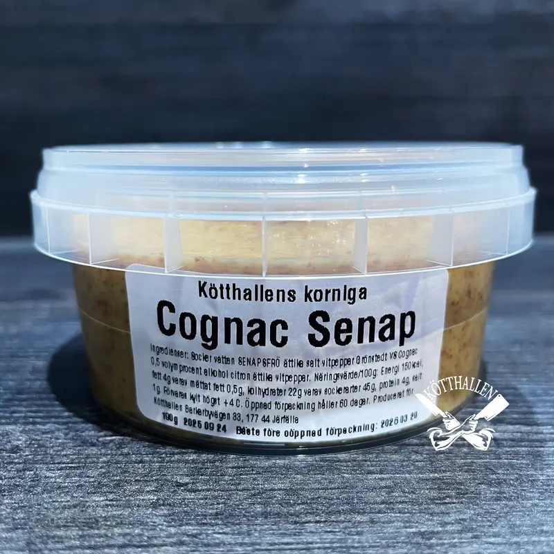 -HEMLEVERANS- KÖTTHALLENS COGNACSENAP