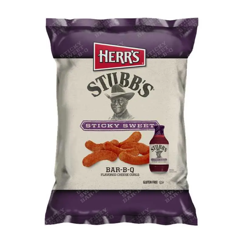 Herrs Stubbs Sticky Sweet Bar-B-Q Cheese Curls 170g