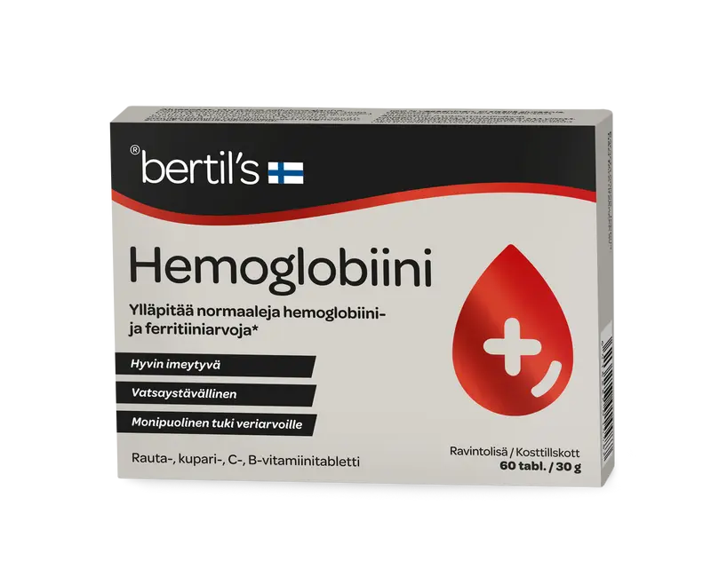Järn hemoglobin, 60 tabletter, 30 g
