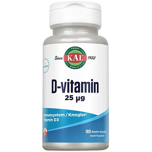 Kal D-vitamin 25 Mcg | 100 kapslar