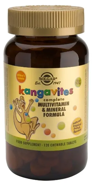 Kangavites Multivitamin & Mineral, för barn (tropisk fruktsmak), 204 g, 120 tuggtabletter
