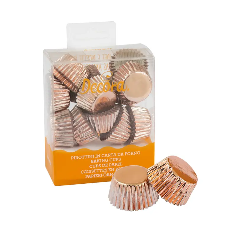 Knäckformar ischokladformar Roséguld foil