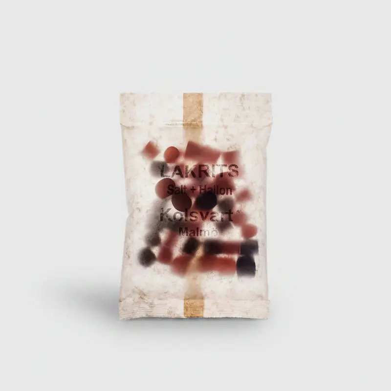 Kolsvart Salt + Hallon 120g