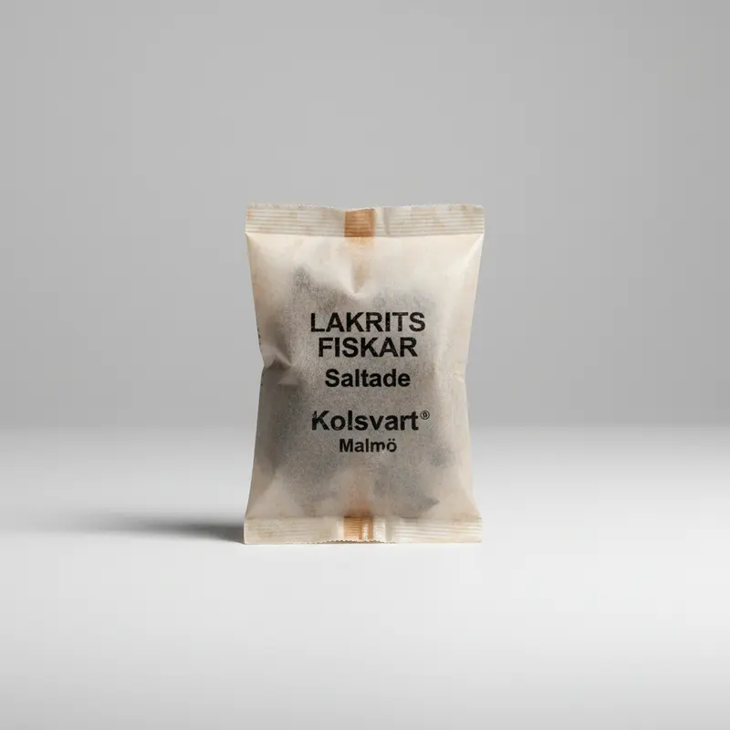 Kolsvart Salta Lakritsfiskar 120g