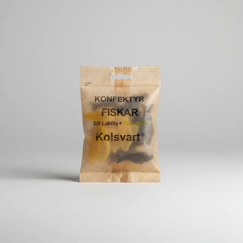 Kolsvart Söt Lakrits + Sur Citron 120g