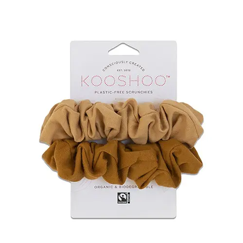 KooShoo Hår Scrunchie Plastfri | Gyllene/Sand