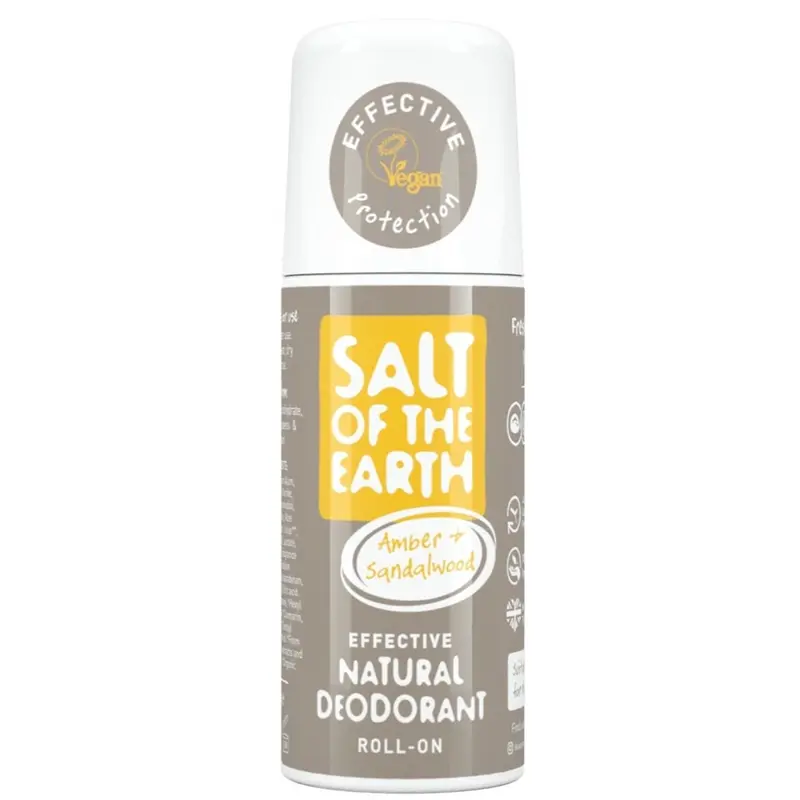 Kristallsalt roll-on, bärnsten & sandelträ, 75 ml