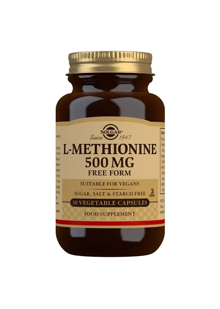 L-metionin, 500 mg, 18 g