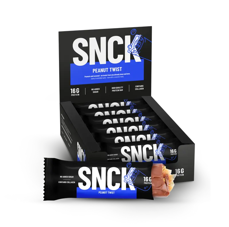 Låda (12-pack) SNCK Proteinbar Peanut Twist